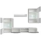 vidaXL Juego de muebles de salón 5 piezas con iluminación LED negro vidaXL Juego de muebles de salón 5 piezas con iluminación LED negro