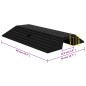 vidaXL Rampa de umbral puente 3 unidades goma 49x40x8 cm vidaXL Rampa de umbral puente 3 unidades goma 49x40x8 cm