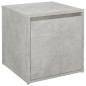 vidaXL Cajón taburete madera contrachapada gris hormigón 40,5x40x40 cm vidaXL Cajón taburete madera contrachapada gris hormigón 40,5x40x40 cm