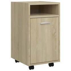 vidaXL Armario auxiliar ruedas contrachapada color roble 33x38x60 cm