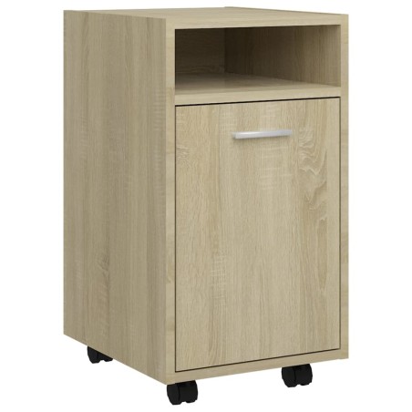 vidaXL Armario auxiliar ruedas contrachapada color roble 33x38x60 cm