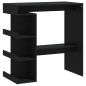 vidaXL Mesa bar estante almacenaje contrachapada negro 100x50x101,5 cm vidaXL Mesa bar estante almacenaje contrachapada negro 100x50x101,5 cm