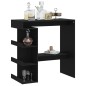 vidaXL Mesa bar estante almacenaje contrachapada negro 100x50x101,5 cm vidaXL Mesa bar estante almacenaje contrachapada negro 100x50x101,5 cm