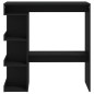 vidaXL Mesa bar estante almacenaje contrachapada negro 100x50x101,5 cm vidaXL Mesa bar estante almacenaje contrachapada negro 100x50x101,5 cm