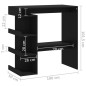 vidaXL Mesa bar estante almacenaje contrachapada negro 100x50x101,5 cm vidaXL Mesa bar estante almacenaje contrachapada negro 100x50x101,5 cm