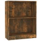 vidaXL Estantería de madera contrachapada roble ahumado 60x24x74,5 cm vidaXL Estantería de madera contrachapada roble ahumado 60x24x74,5 cm