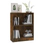 vidaXL Estantería de madera contrachapada roble ahumado 60x24x74,5 cm vidaXL Estantería de madera contrachapada roble ahumado 60x24x74,5 cm