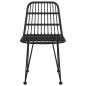 vidaXL Sillas de jardín 2 unidades ratán sintético negro 48x62x84 cm vidaXL Sillas de jardín 2 unidades ratán sintético negro 48x62x84 cm