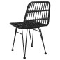 vidaXL Sillas de jardín 2 unidades ratán sintético negro 48x62x84 cm vidaXL Sillas de jardín 2 unidades ratán sintético negro 48x62x84 cm