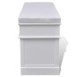 Banqueta blanca con cojin y cajones / cestas Banqueta blanca con cojin y cajones / cestas