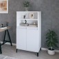vidaXL Aparador alto madera contrachapada blanco 60x36x110 cm vidaXL Aparador alto madera contrachapada blanco 60x36x110 cm