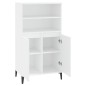 vidaXL Aparador alto madera contrachapada blanco 60x36x110 cm vidaXL Aparador alto madera contrachapada blanco 60x36x110 cm