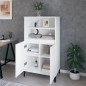vidaXL Aparador alto madera contrachapada blanco 60x36x110 cm vidaXL Aparador alto madera contrachapada blanco 60x36x110 cm