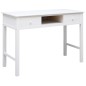 vidaXL Escritorio de madera maciza de Paulownia blanco 108x45x76 cm vidaXL Escritorio de madera maciza de Paulownia blanco 108x45x76 cm