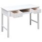 vidaXL Escritorio de madera maciza de Paulownia blanco 108x45x76 cm vidaXL Escritorio de madera maciza de Paulownia blanco 108x45x76 cm