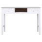 vidaXL Escritorio de madera maciza de Paulownia blanco 108x45x76 cm vidaXL Escritorio de madera maciza de Paulownia blanco 108x45x76 cm