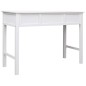 vidaXL Escritorio de madera maciza de Paulownia blanco 108x45x76 cm vidaXL Escritorio de madera maciza de Paulownia blanco 108x45x76 cm