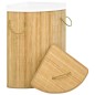vidaXL Cesto para la ropa sucia de esquina bambú 60 L vidaXL Cesto para la ropa sucia de esquina bambú 60 L