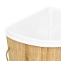 vidaXL Cesto para la ropa sucia de esquina bambú 60 L vidaXL Cesto para la ropa sucia de esquina bambú 60 L