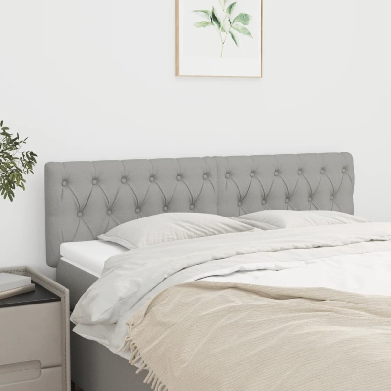 vidaXL Cabeceros 2 unidades de tela gris claro 80x7x78/88 cm vidaXL Cabeceros 2 unidades de tela gris claro 80x7x78/88 cm