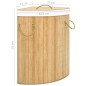 vidaXL Cesto para la ropa sucia de esquina bambú 60 L vidaXL Cesto para la ropa sucia de esquina bambú 60 L