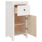 vidaXL Aparador de madera maciza de pino blanco 40x35x80 cm vidaXL Aparador de madera maciza de pino blanco 40x35x80 cm