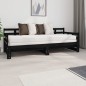 vidaXL Sofá cama extraíble madera maciza de pino negro 2x(80x200) cm