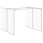 vidaXL Caseta perros con corral acero galvanizado gris 214x1069x181 cm