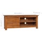 vidaXL Mueble para TV madera maciza de teca 100x30x40 cm