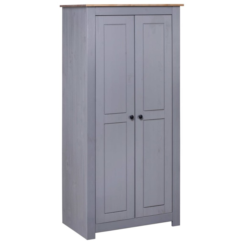 vidaXL Armario madera maciza pino gris Panamá Range 80x50x171,5 cm vidaXL Armario madera maciza pino gris Panamá Range 80x50x171,5 cm