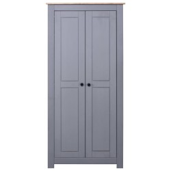 vidaXL Armario madera maciza pino gris Panamá Range 80x50x171,5 cm