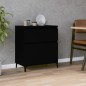 vidaXL Aparador de madera contrachapada negro 60x35x70 cm vidaXL Aparador de madera contrachapada negro 60x35x70 cm