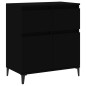 vidaXL Aparador de madera contrachapada negro 60x35x70 cm vidaXL Aparador de madera contrachapada negro 60x35x70 cm