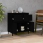 vidaXL Aparador de madera contrachapada negro 60x35x70 cm vidaXL Aparador de madera contrachapada negro 60x35x70 cm
