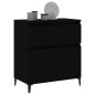 vidaXL Aparador de madera contrachapada negro 60x35x70 cm vidaXL Aparador de madera contrachapada negro 60x35x70 cm