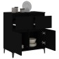 vidaXL Aparador de madera contrachapada negro 60x35x70 cm vidaXL Aparador de madera contrachapada negro 60x35x70 cm