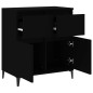 vidaXL Aparador de madera contrachapada negro 60x35x70 cm vidaXL Aparador de madera contrachapada negro 60x35x70 cm