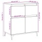 vidaXL Aparador de madera contrachapada negro 60x35x70 cm vidaXL Aparador de madera contrachapada negro 60x35x70 cm