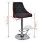 vidaXL Taburetes de bar 2 unidades de tela con altura ajustable vidaXL Taburetes de bar 2 unidades de tela con altura ajustable
