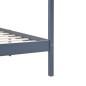 vidaXL Cama con dosel de madera maciza de pino gris 100x200 cm vidaXL Cama con dosel de madera maciza de pino gris 100x200 cm