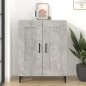 vidaXL Aparador de madera contrachapada gris hormigón 69,5x34x90 cm