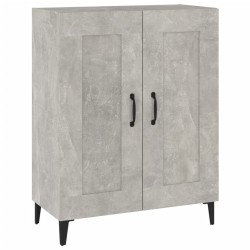 vidaXL Aparador de madera contrachapada gris hormigón 69,5x34x90 cm