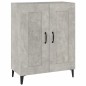vidaXL Aparador de madera contrachapada gris hormigón 69,5x34x90 cm