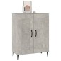 vidaXL Aparador de madera contrachapada gris hormigón 69,5x34x90 cm