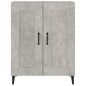 vidaXL Aparador de madera contrachapada gris hormigón 69,5x34x90 cm