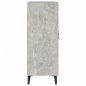 vidaXL Aparador de madera contrachapada gris hormigón 69,5x34x90 cm