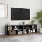 vidaXL Mueble de TV madera contrachapada gris brillante 149x30x52 cm vidaXL Mueble de TV madera contrachapada gris brillante 149x30x52 cm
