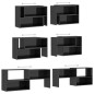 vidaXL Mueble de TV madera contrachapada gris brillante 149x30x52 cm vidaXL Mueble de TV madera contrachapada gris brillante 149x30x52 cm