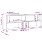 vidaXL Mueble de TV madera contrachapada gris brillante 149x30x52 cm vidaXL Mueble de TV madera contrachapada gris brillante 149x30x52 cm