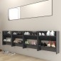 vidaXL Zapateros de pared 4 uds madera contrachapada gris 60x18x60 cm